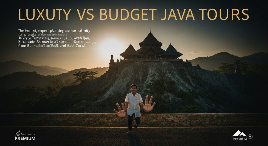 luxury vs budget east java tours — Photorealistic editorial travel photograph relevant to: The honest, expert planning a