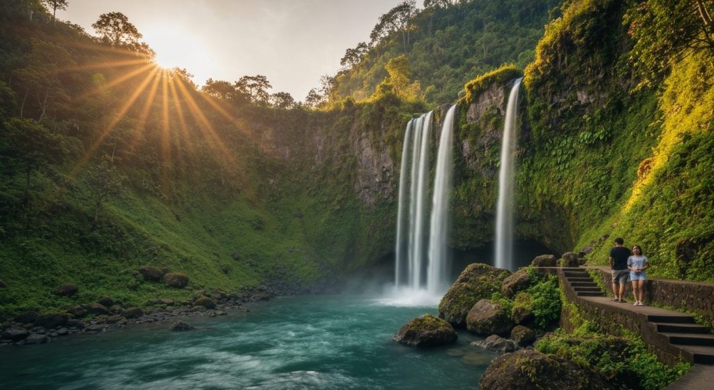 tumpak sewu vs other waterfalls indonesia — Photorealistic editorial travel photograph relevant to: The honest, expert p